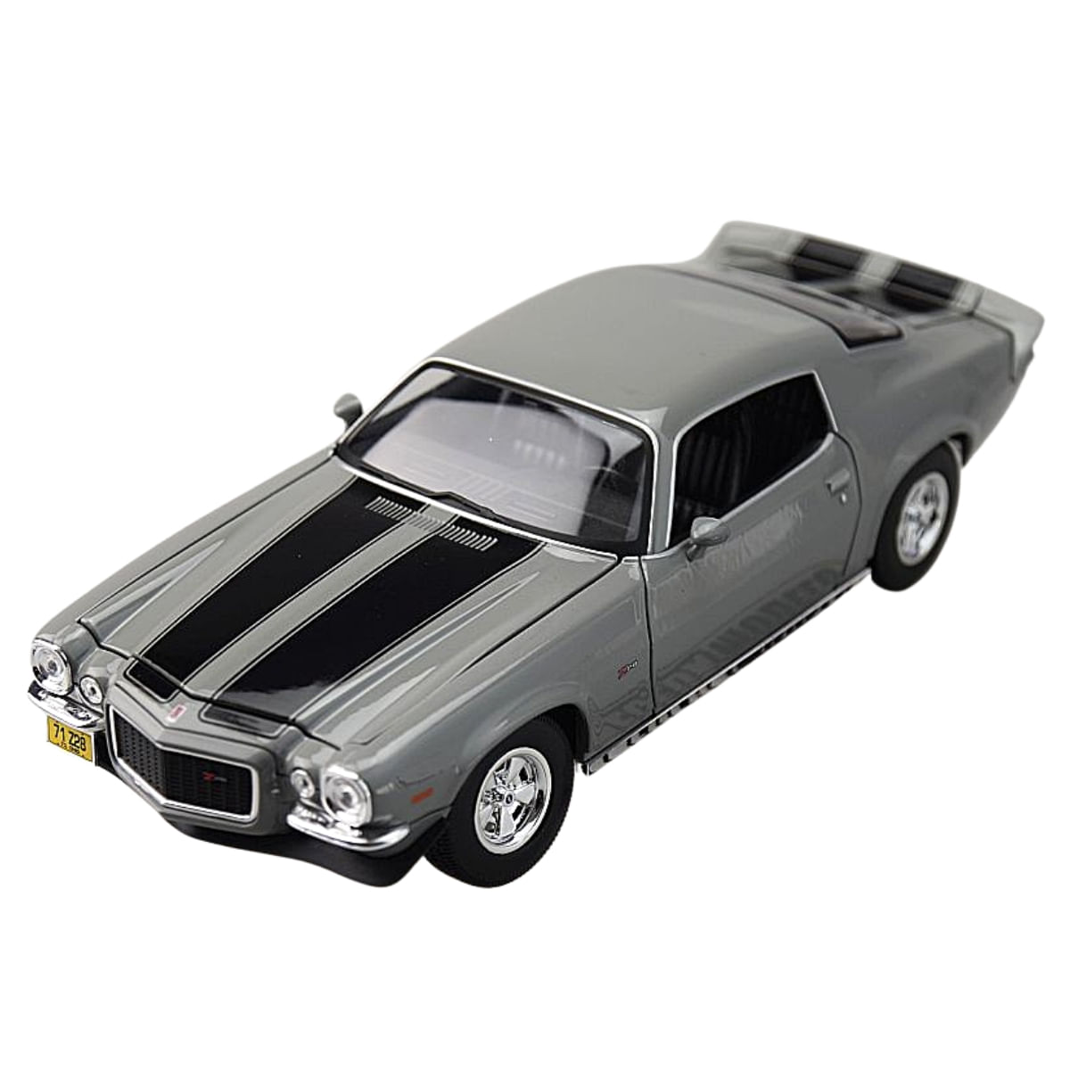 Miniatura Carro Chevrolet Camaro 1971 1/18 Cinza Maisto 31131