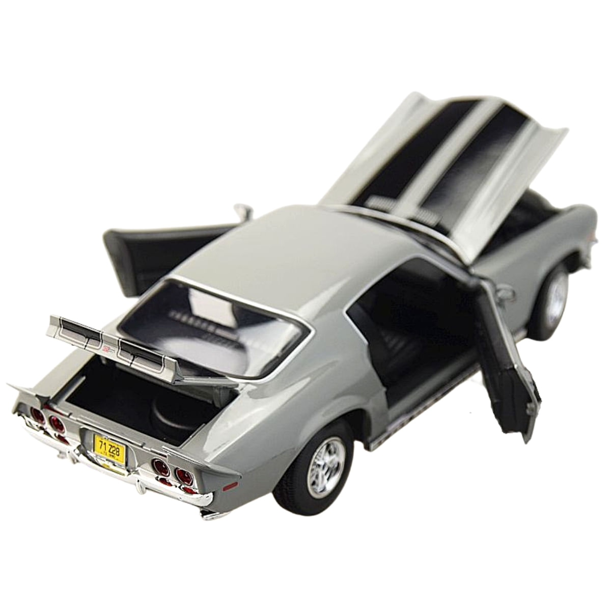 Miniatura Carro Chevrolet Camaro 1971 1/18 Cinza Maisto 31131