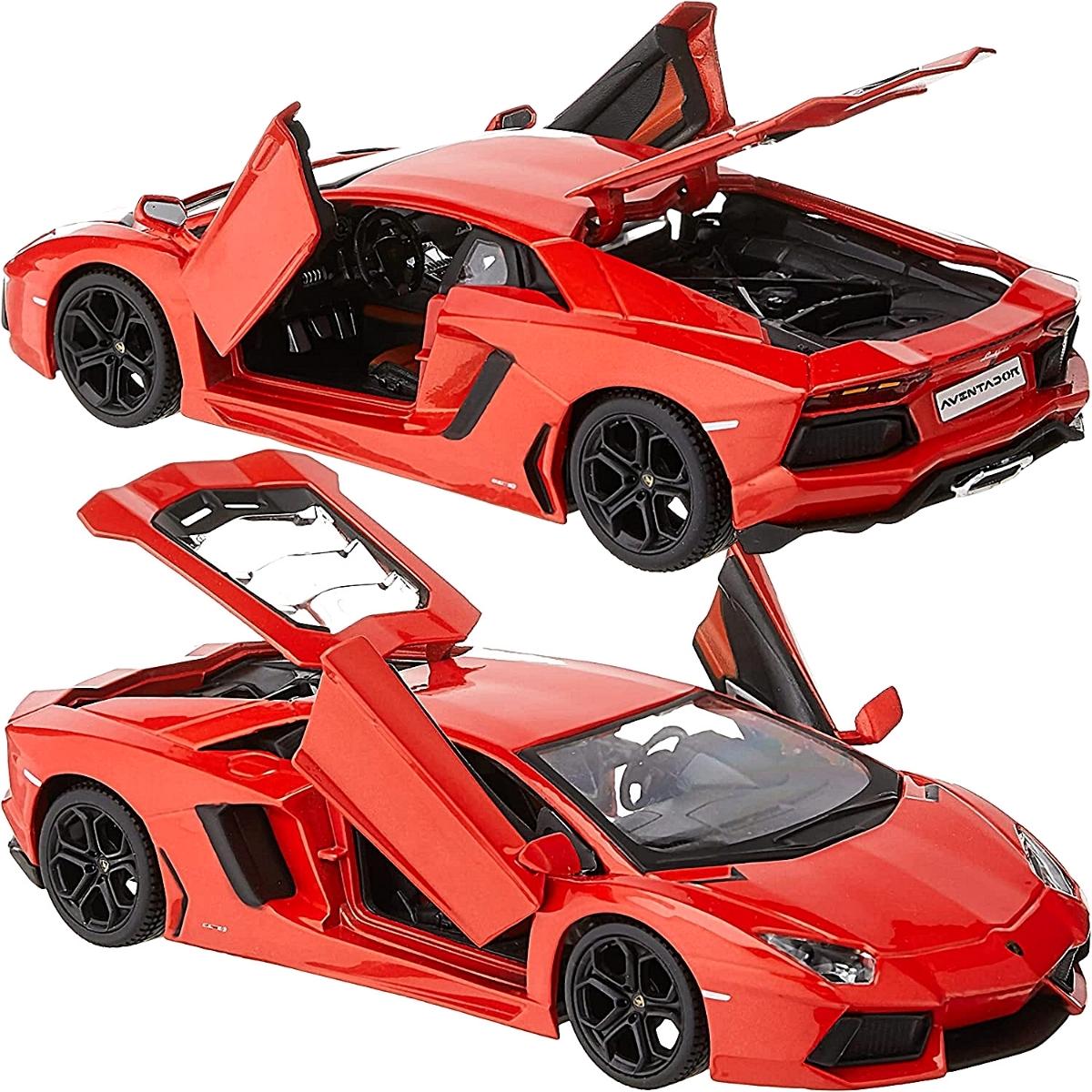 Miniatura Carro Lamborghini Aventador Lp700-4 2011 1/24 Laranja