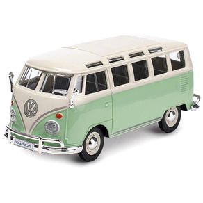 Miniatura-Carro-Volkswagen-Van-Samba-1-24-Verde