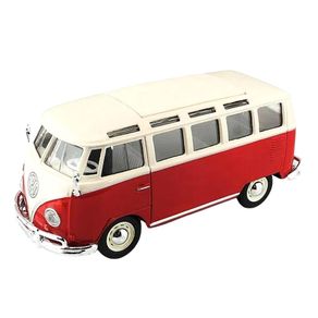 Miniatura-Carro-Volkswagen-Van-Samba-1-25-Creme--Vermelho