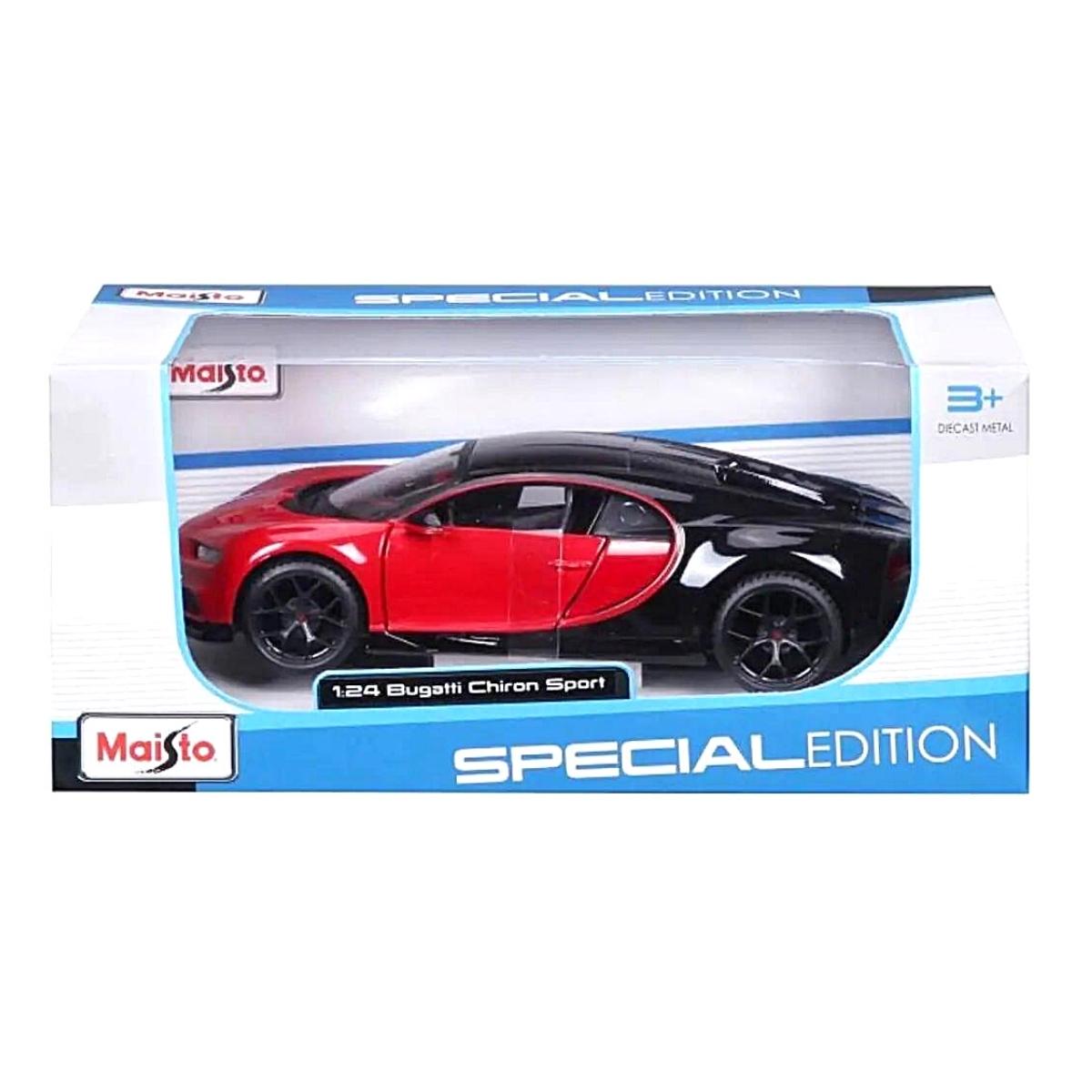 Miniatura Carro Bugatti Chiron Sport 1/24 Vermelho Maisto 31524