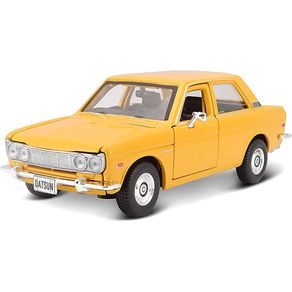 Miniatura-Carro-Nissan-Datsun-510-1971-1-24-Amarelo