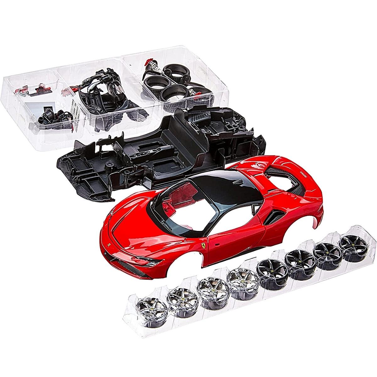 Kit De Montar Carro Ferrari Sf90 Stradale 1/24 Vermelho Maisto
