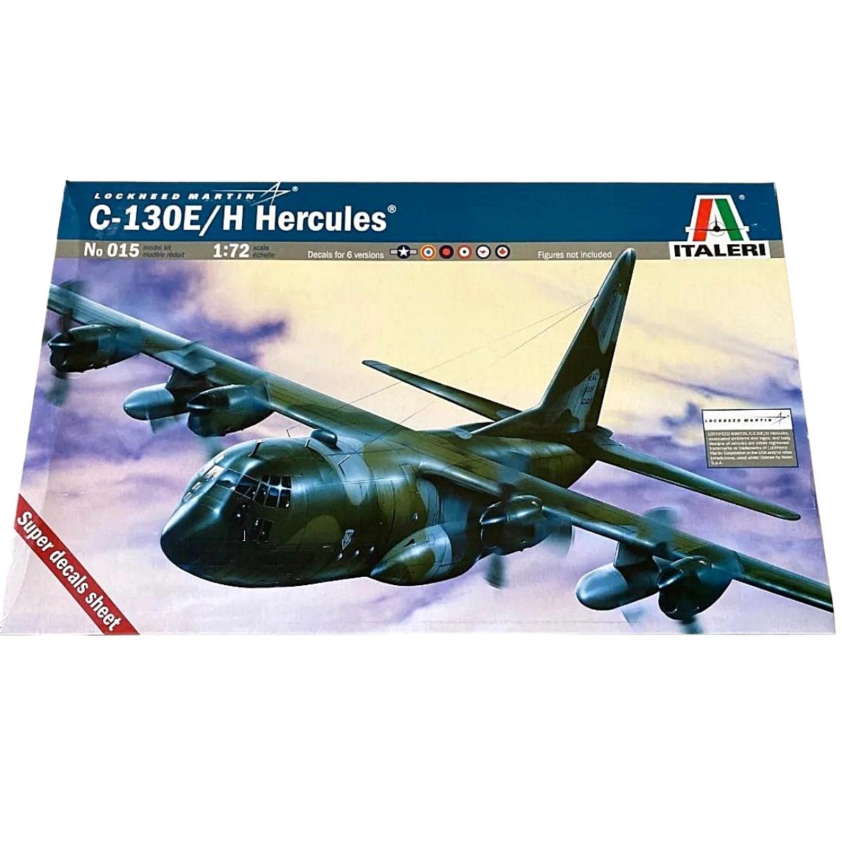 Kit Plástico Avião C-130 E/H Hercules 1/72 Italeri 0015S - limahobbies