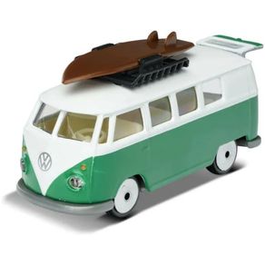 Miniatura-Carro-Volkswagen-Kombi-T1-Com-Prancha-1-64-Verde