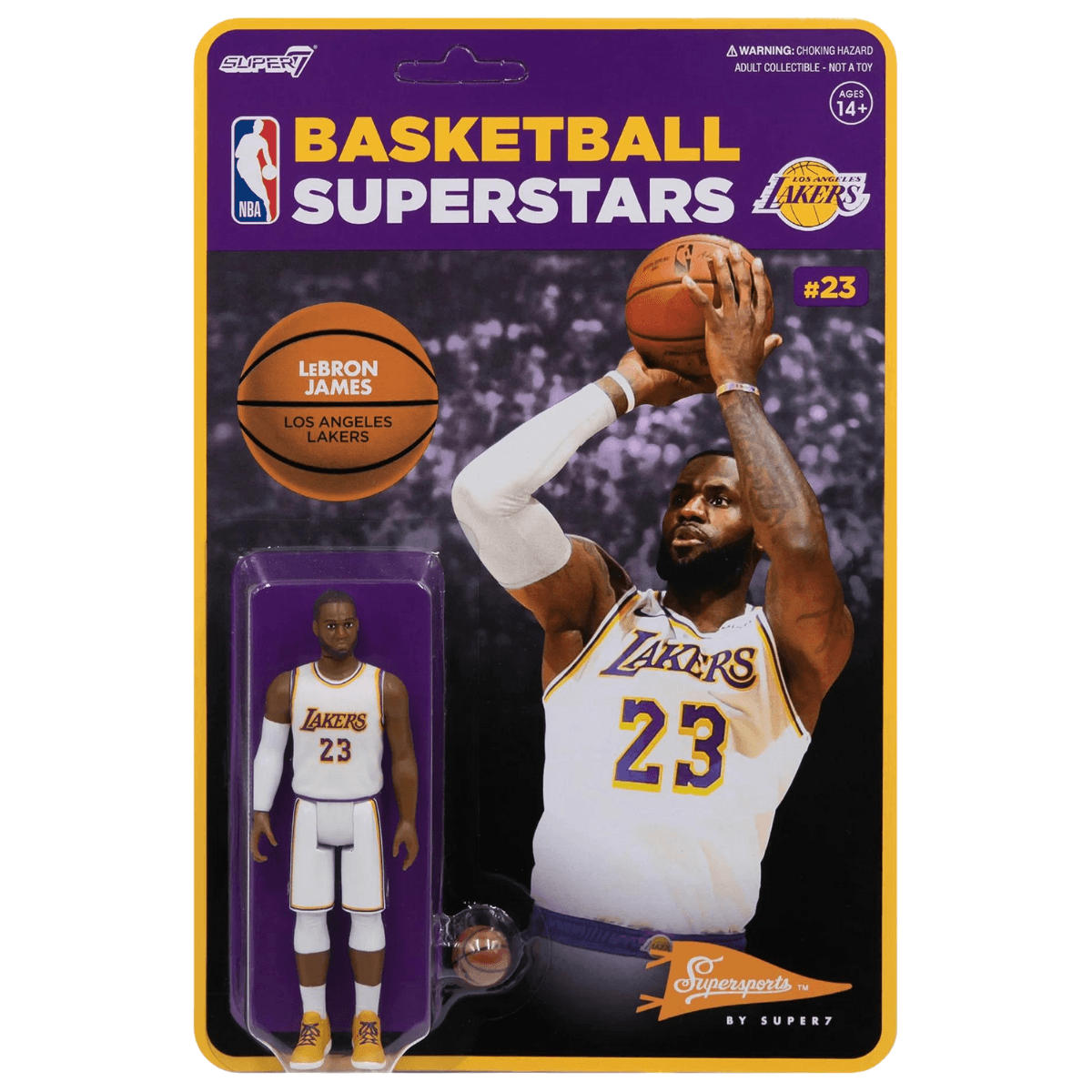 Reaction 10Cm Nba Lebron James Lakers Camisa Alternativa Super 7
