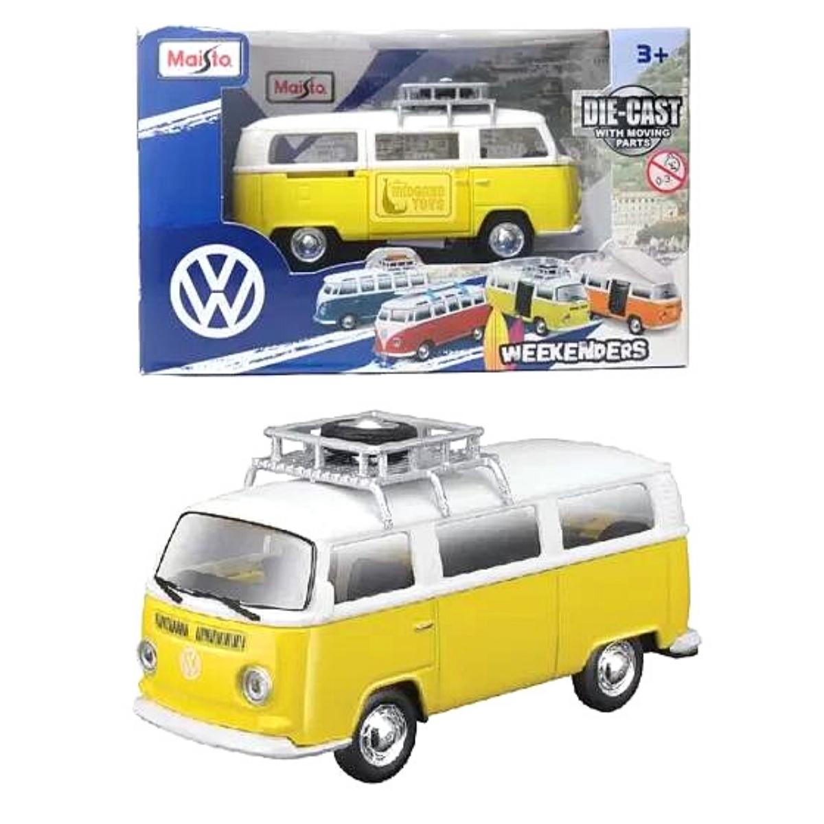 Miniatura Volkswagen Type 2 (Pneu Rack) 1/43 Amarelo Maisto 21237
