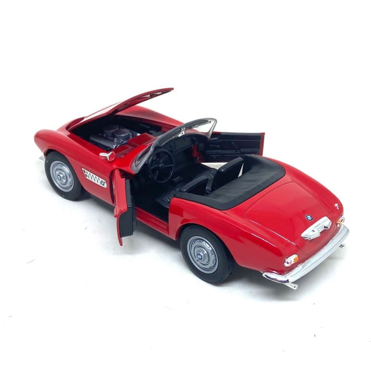 Miniatura Carro Bmw 507 Conversível 1/24 Vermelho Welly Wel24097W