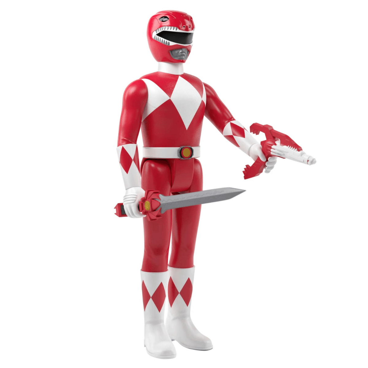 Reaction 10Cm Power Rangers Mighty Ranger Vermelho Super 7