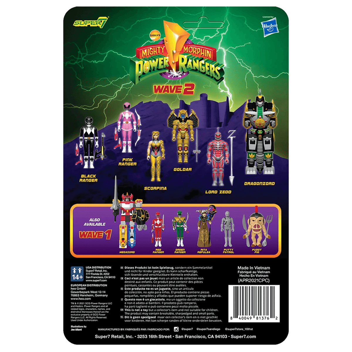 Reaction 10Cm Power Rangers Mighty Lord Zedd Super 7 - limahobbies