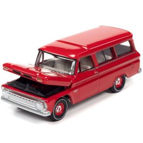 Miniatura-Carro-Chevrolet-Suburban-1966-Vermelho-1-64