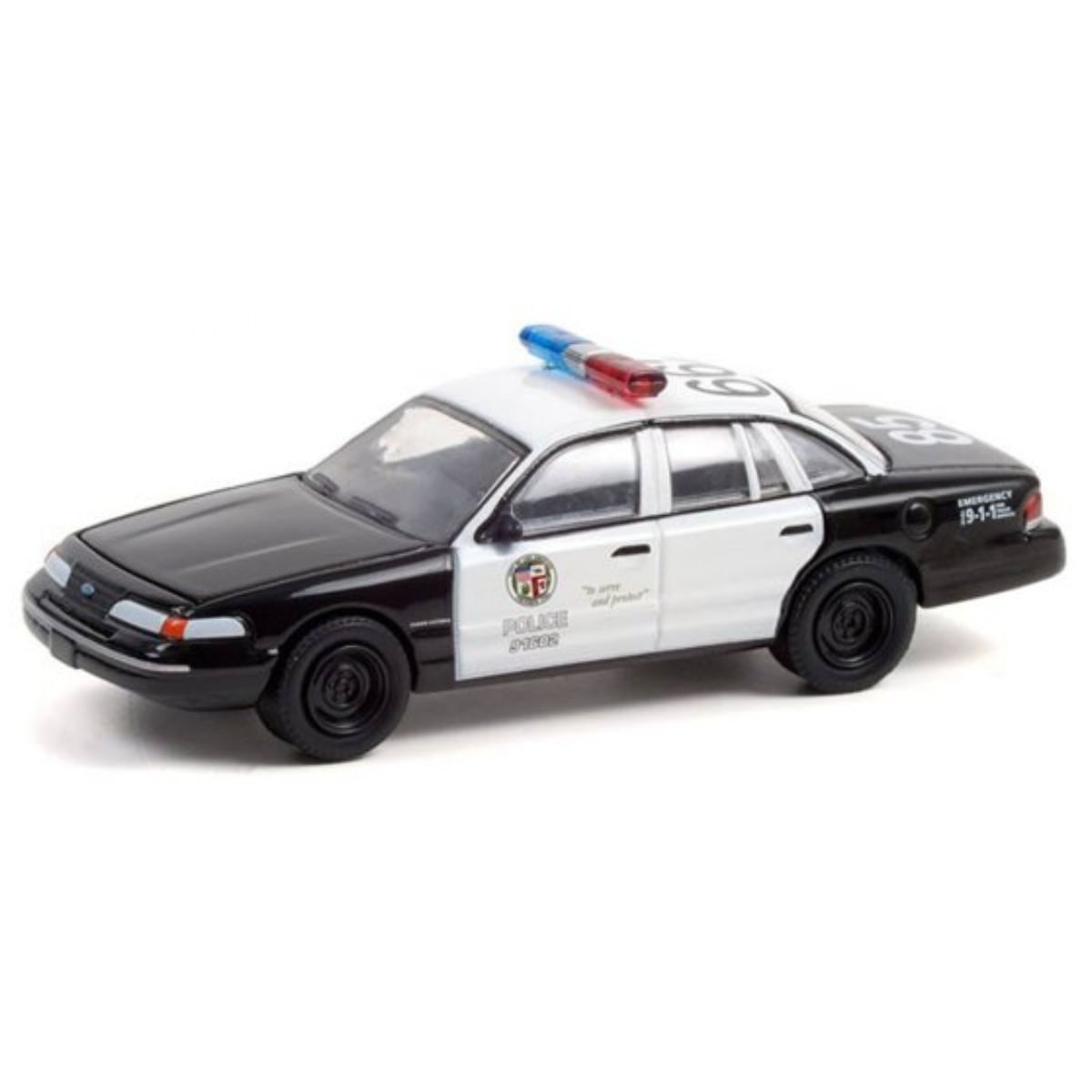 Miniatura Carro Ford Crown Victoria 1992 Polícia 1/64 Greenlight