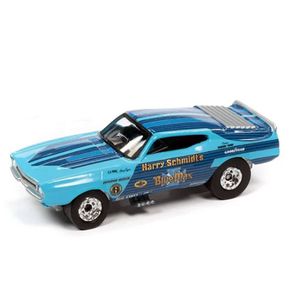 Miniatura-Carro-Ford-Mustang-Funny-Car-1973-1-64-Azul