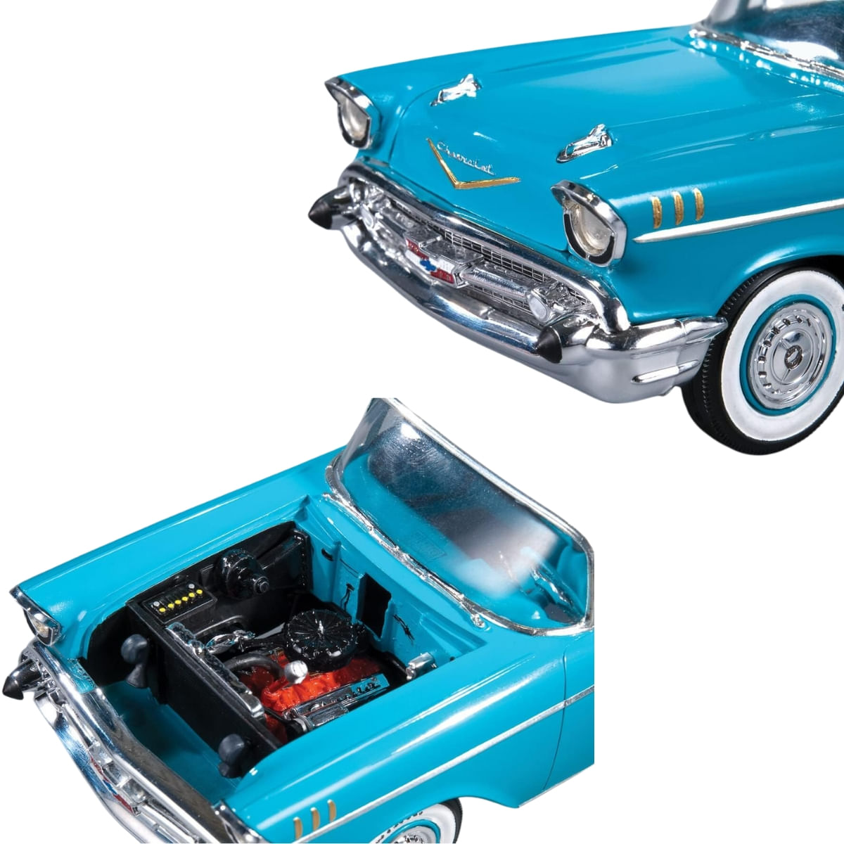 Kit Plástico Carro Chevy Bel Air 1957 1/25 Azul Amt 638M - limahobbies
