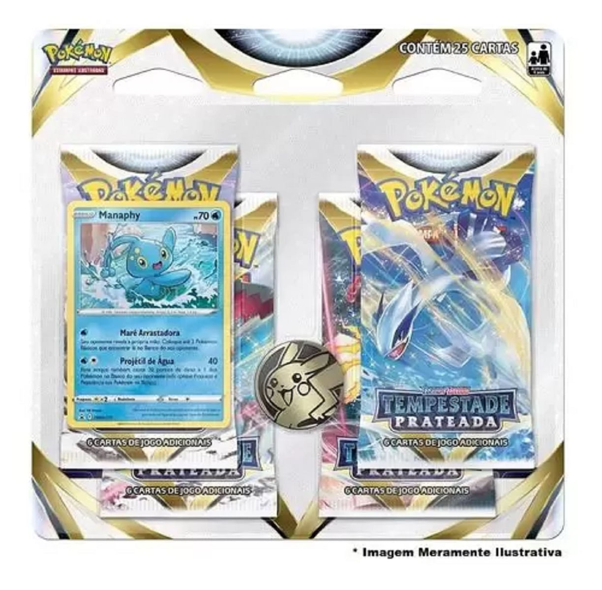 Pokémon Blister Quádruplo Espada Escudo Tempestade Prateada Copag