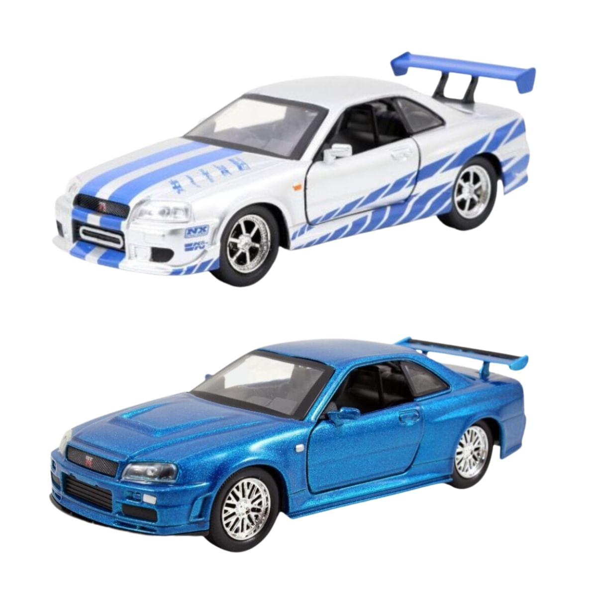 Set 2 Nissan Skyline Gt-R BrianS Velozes E Furiosos 1/32 Jada