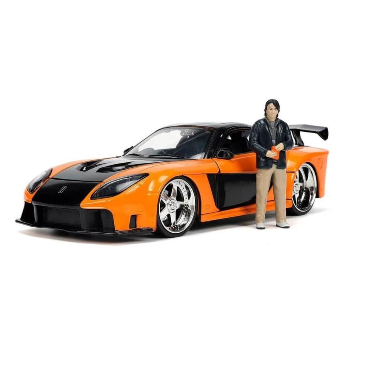 Miniatura Carro Mazda Rx 7 C/ Figura Han Velozes E Furiosos 1/24