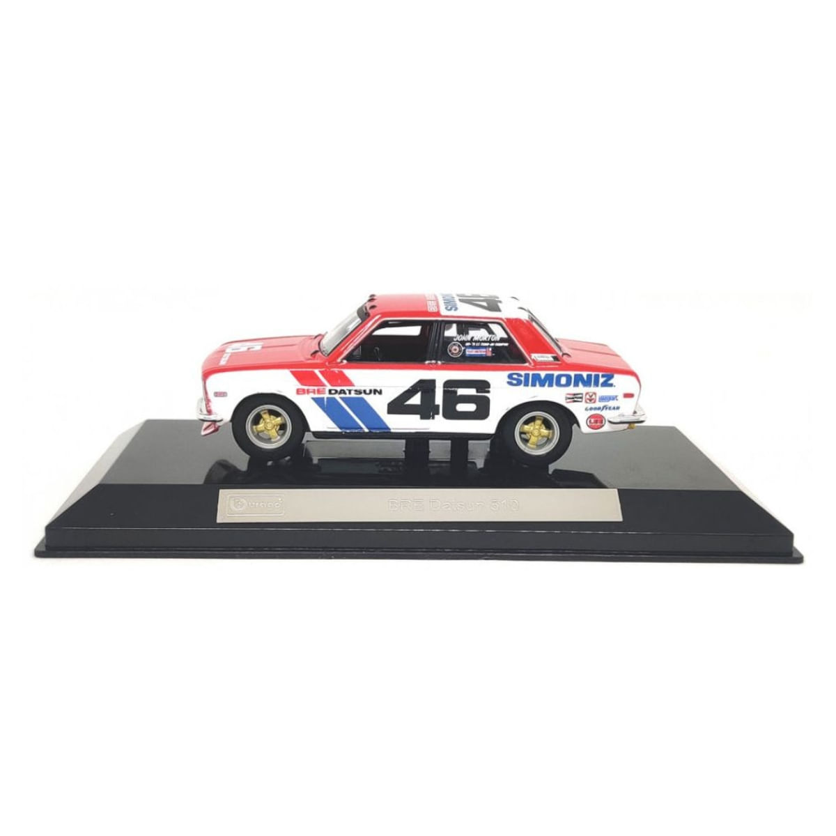 Miniatura Carro Bre Datsun 510 1/43 Branco Bburago 38301 - limahobbies