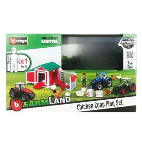 Set-Miniatura-Trator-Massey-8740S-e-Galinheiro-agricola