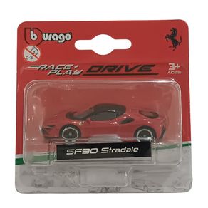 Miniatura-Carro-Ferrari-SF90-Stradale-Race-e-Play-1-64-Vermelho