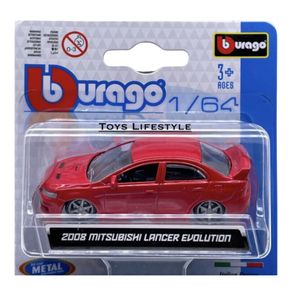 Miniatura-Carro-Mitsgubishi-Lancer-Evolution-2008-1-64-Vermelho