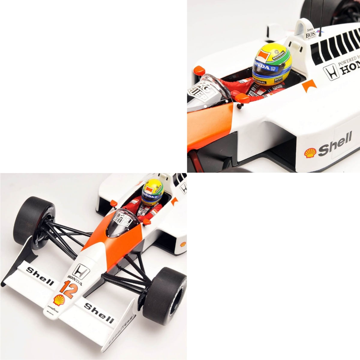 Miniatura Fórmula 1 Mclaren Honda Mp4/4 Campeão 1988 #12 Ayrton