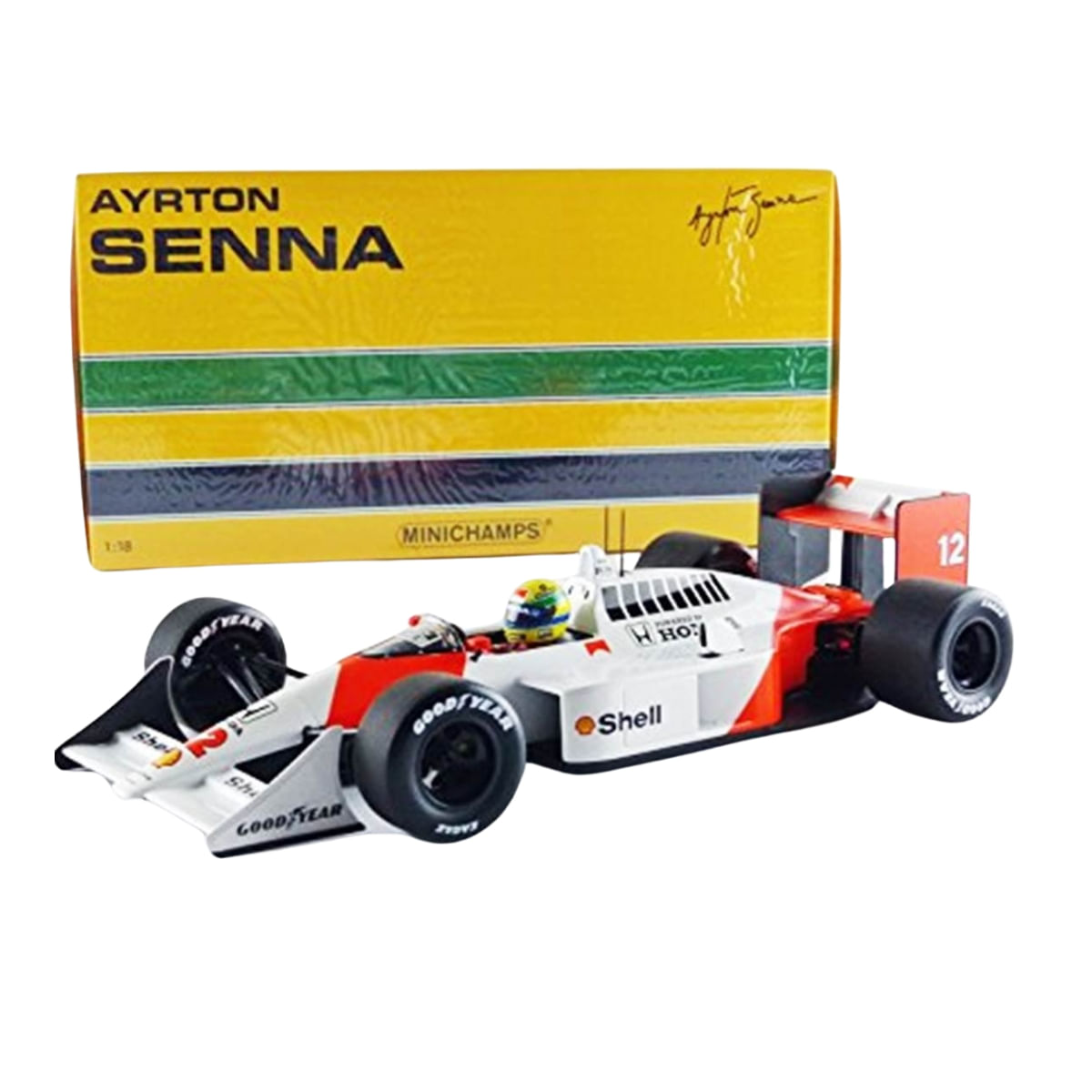 Miniatura Fórmula 1 Mclaren Honda Mp4/4 Campeão 1988 #12 Ayrton