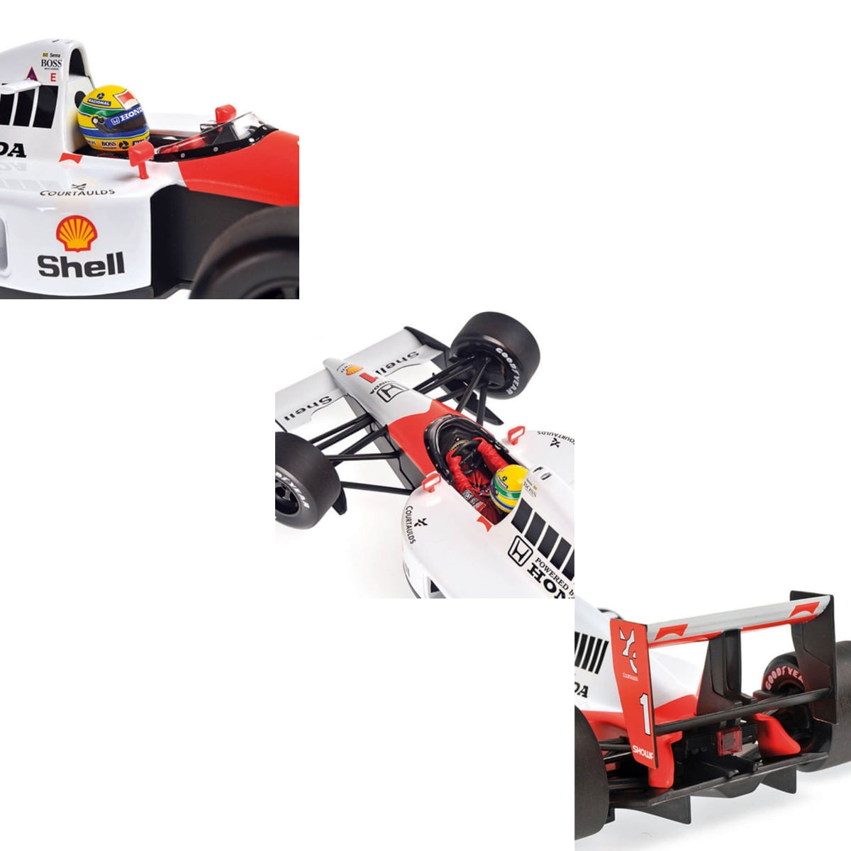 Miniatura Fórmula 1 Mclaren Honda Mp4/6 1991 #1 Ayrton Senna 1/18
