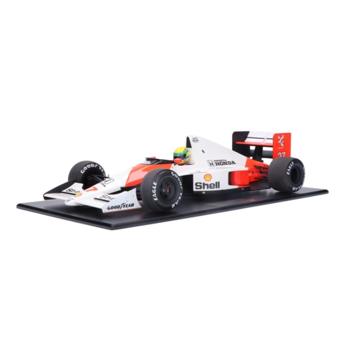 自動車 Kyosho McLaren Honda MP4/5B 1/10 Miniatura Fórmula 1 Mclaren Honda Mp4/5B Ayrton Senna #27 World