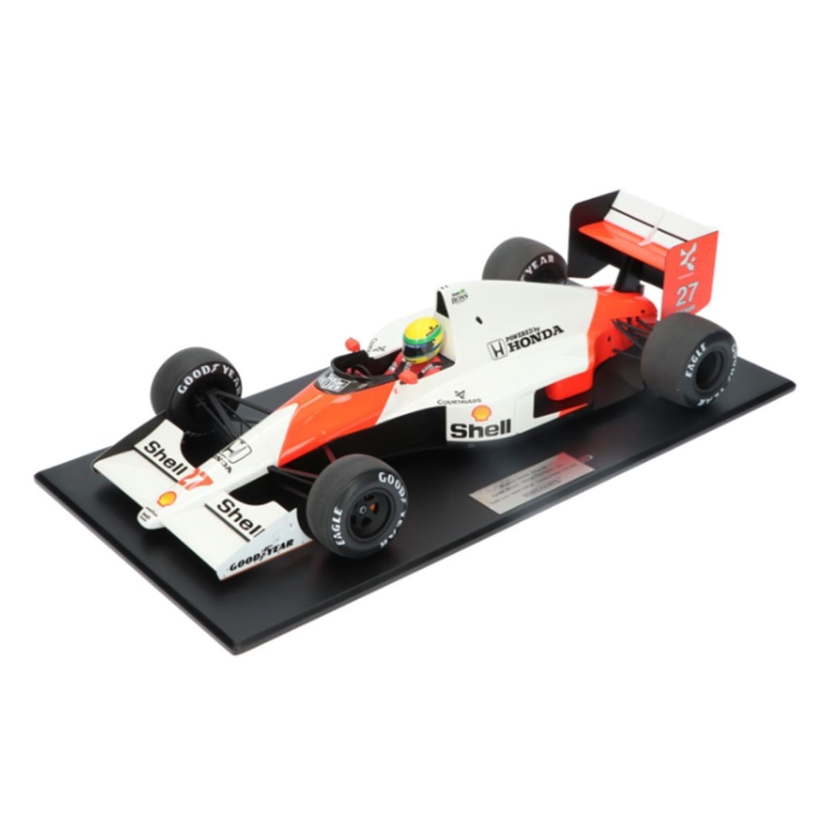 自動車 Kyosho McLaren Honda MP4/5B 1/10 Miniatura Fórmula 1 Mclaren Honda Mp4/5B Ayrton Senna #27 World