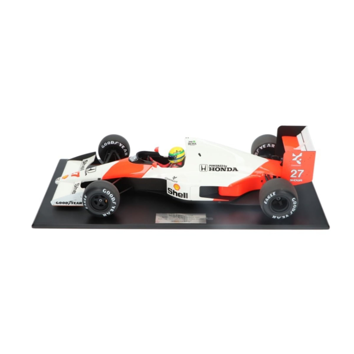 Miniatura Fórmula 1 Mclaren Honda Mp4/5B Ayrton Senna #27 World