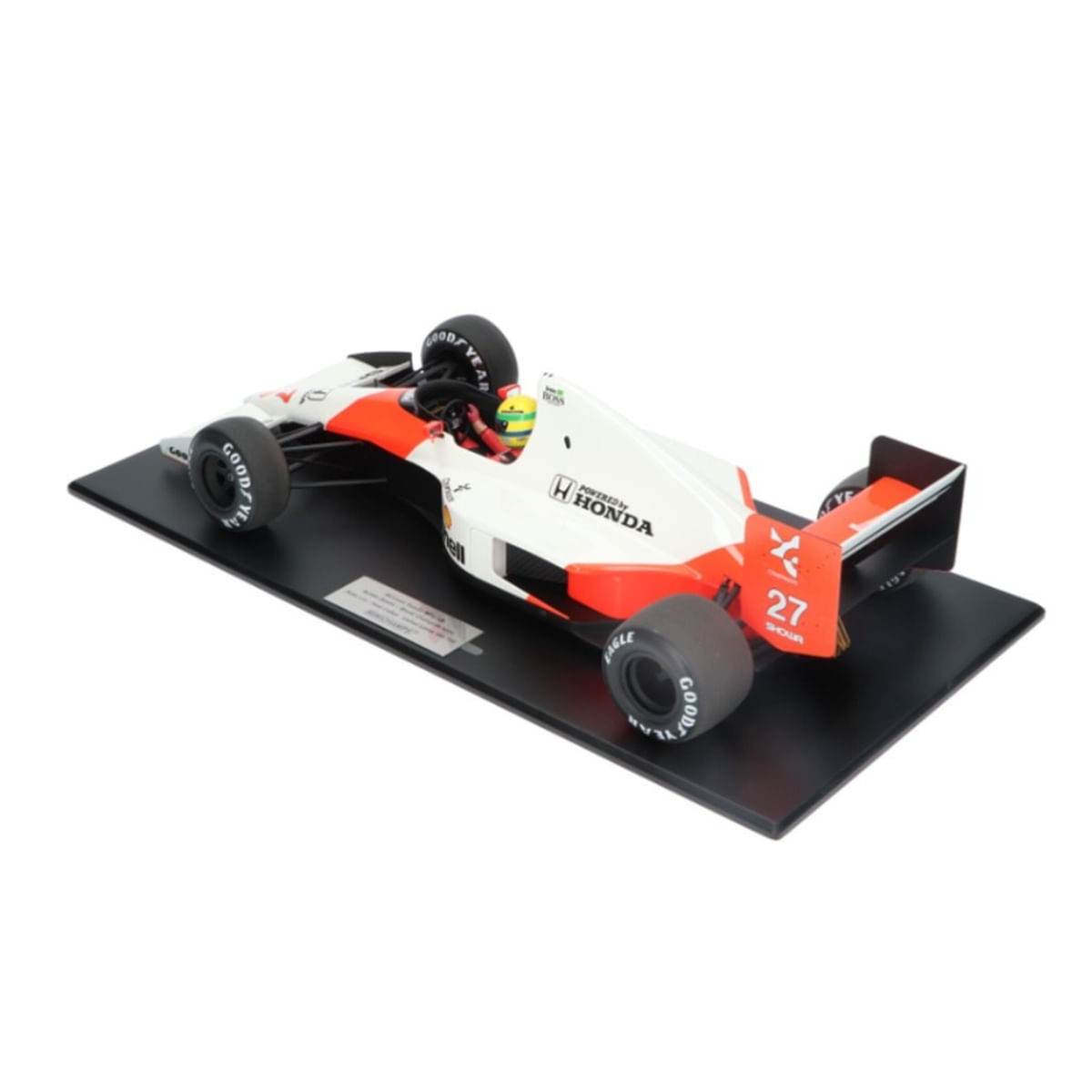 Miniatura Fórmula 1 Mclaren Honda Mp4/5B Ayrton Senna #27 World