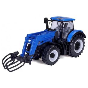 Miniatura-Trator-Com-Pa-Carregadeira-NH-T7315-1-32-Azul