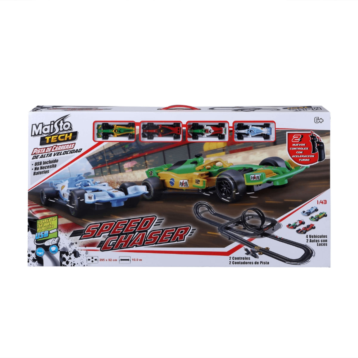 Pista Elétrica Speed Chaser Champion F1 Slotcar 1/43 Maisto 82097