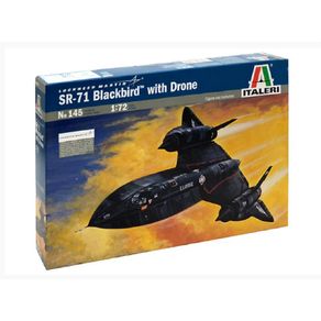 Kit-Plastico-Aeronave-SR71-Blackbird-With-Drone-1-72