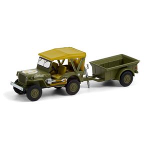 Miniatura-Carro-Jeep-Willys-MB-1943-c--Trailer-1-64-Greenlight-32220-A