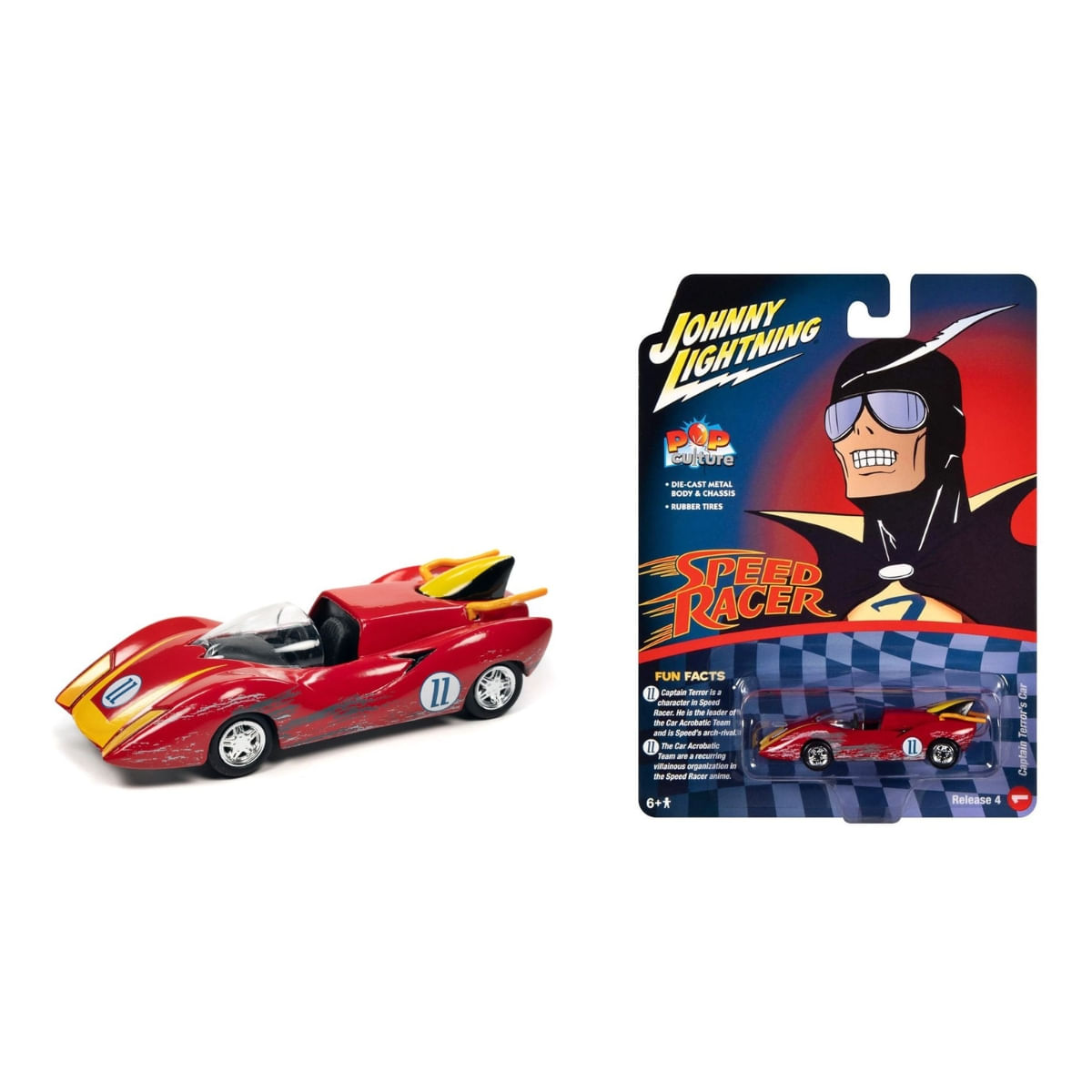 Miniatura Carro Captain Terror's #11 Speed Racer 1/64 Johnny