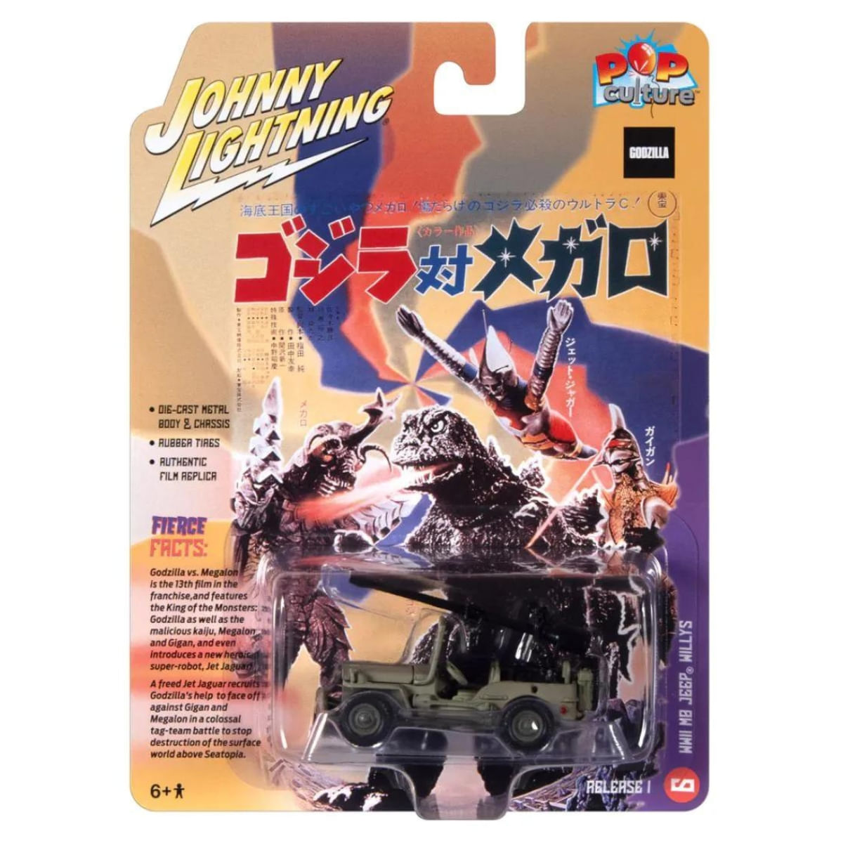 Miniatura Carro Jeep Willys WWII MB Godzilla 1/64 Johnny Lightning