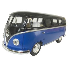 Miniatura-Carro-Volkswagen-Kombi-1962-1-32-Azul-Kinsmart-KT5376D