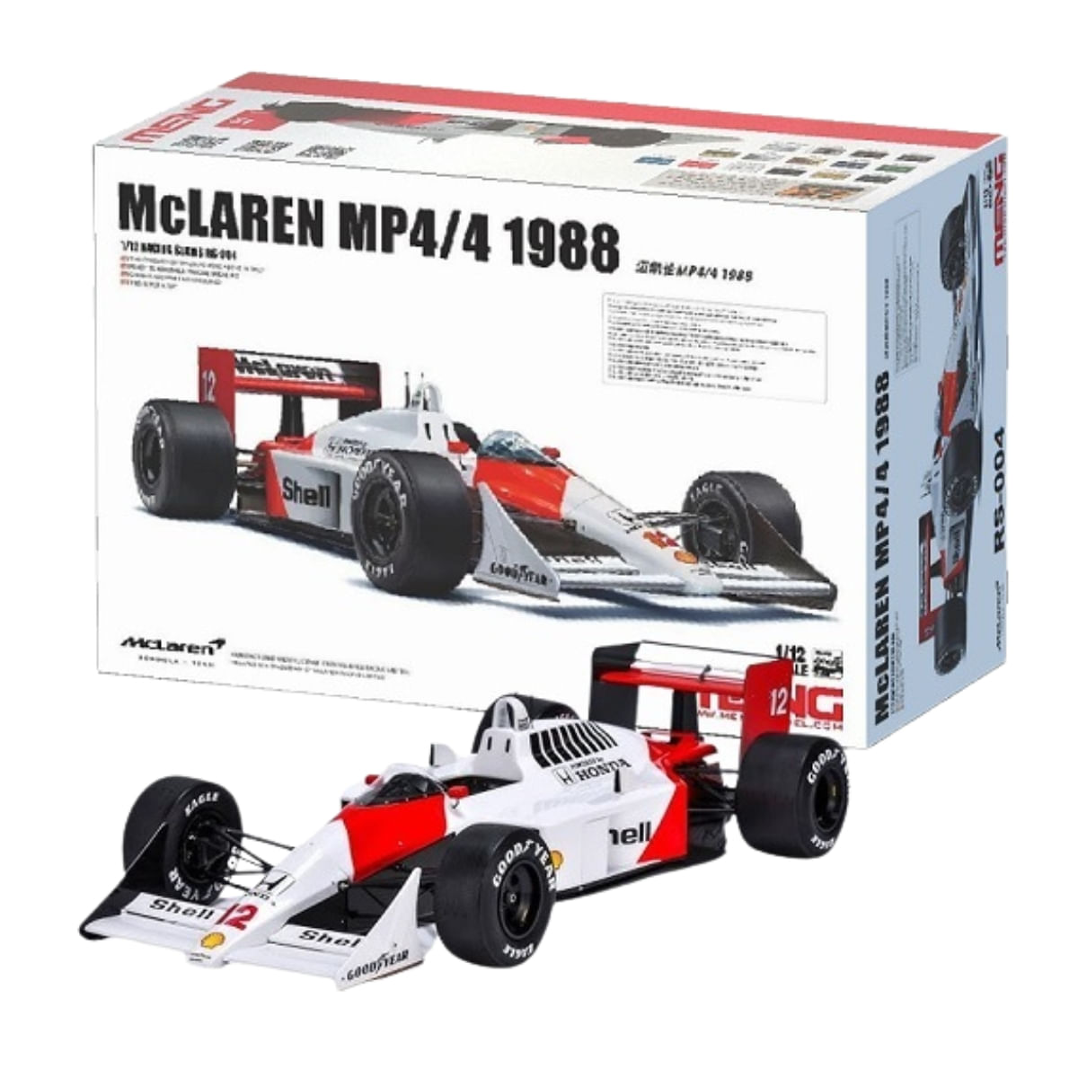 Kit Plástico F-1 McLaren MP4/4 Honda Ayrton Senna 1988 1/12