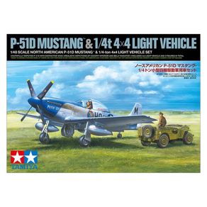 Kit-Plastico-EUA-Na-P-51D-Mustan-e-1-4-4X4-Veiculo-Leve-Tamiya-25205