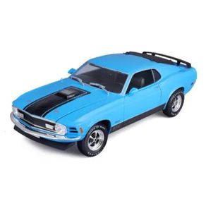 Miniatura-Carro-Ford-Mustang-Mach-1-1-18-Azul-Maisto-31453