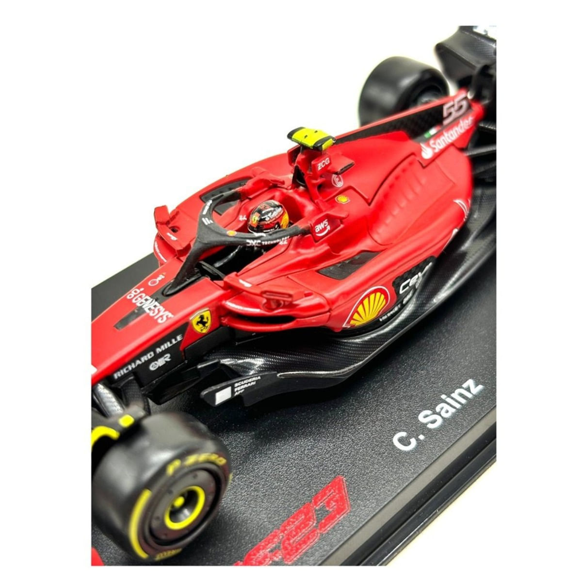 Miniatura Fórmula 1 Ferrari SF-23 55 C. Sainz Ferrari Racing 1/43