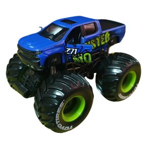 Miniatura-Chevrolet-Silverado-2019-Azul-Earth-Shockers-Maisto-21144