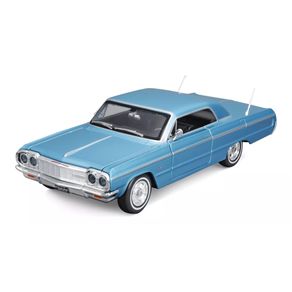 Miniatura-Carro-Chevrolet-Impala-1964-Azul-1-24-Maisto-32908
