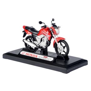 Miniatura-Moto-Honda-CG-Titan-150-2014-Preto-1-18-Vermelho-Toys-CAL71802