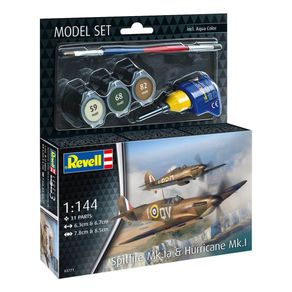 Model-Set-Spitfire-Mk-ia---Hurricane-Mk-i-1-144-Revell-63771
