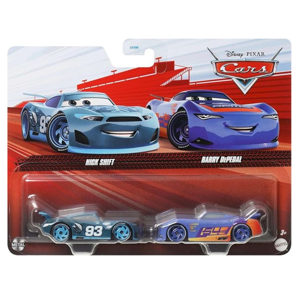 Carros Disney Pack 2 Nick Shift & Barry DePedal 1/55 Mattel DXV99