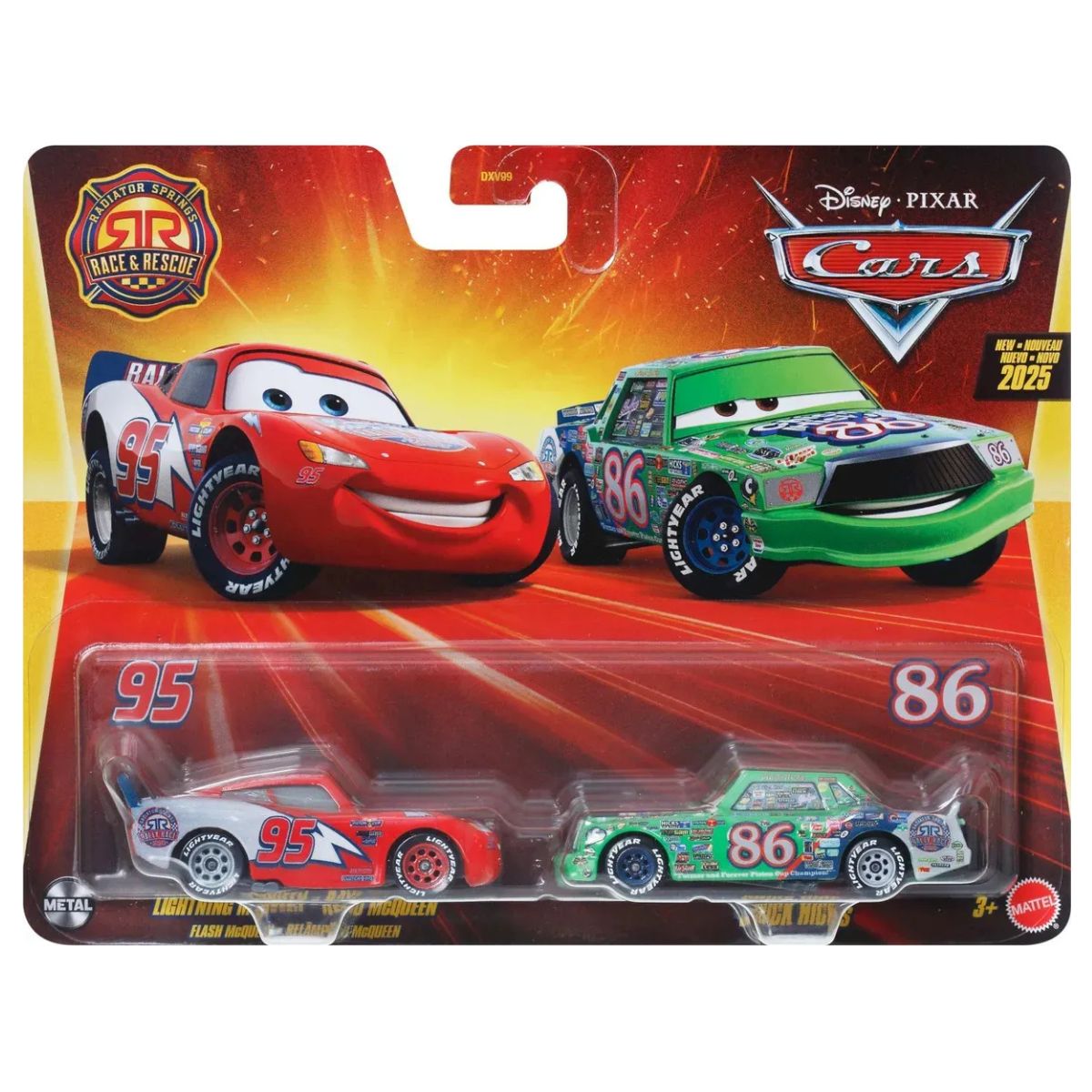 cars cars2 DELUXE2点セット Carros Disney Pack com 2 McQueen e Chick Hicks Mattel DXV99